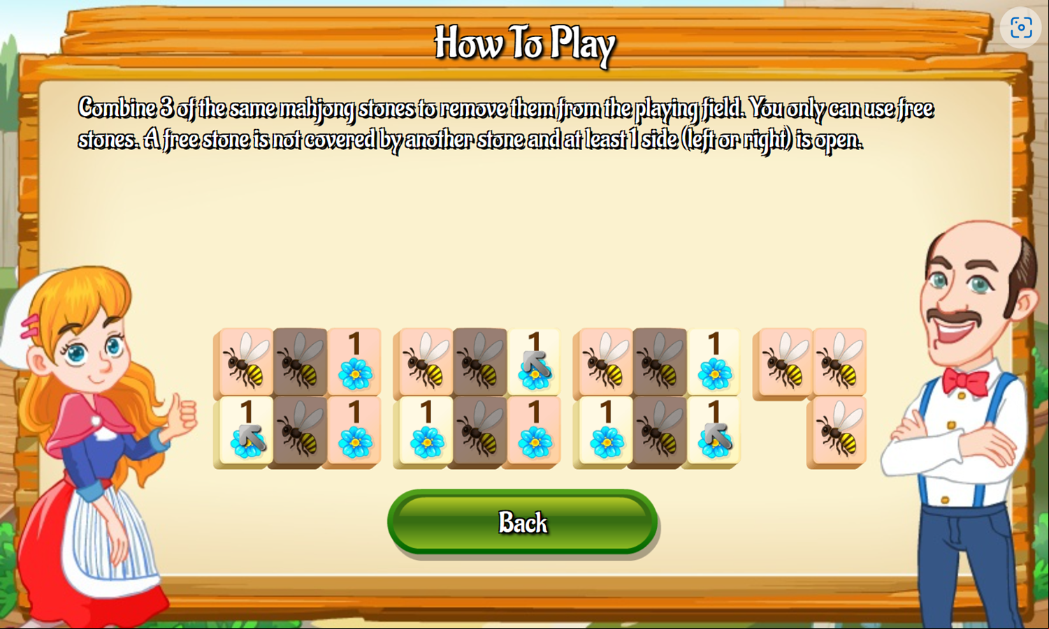 Flower Triple Mahjong Game How To Play Screenshot.