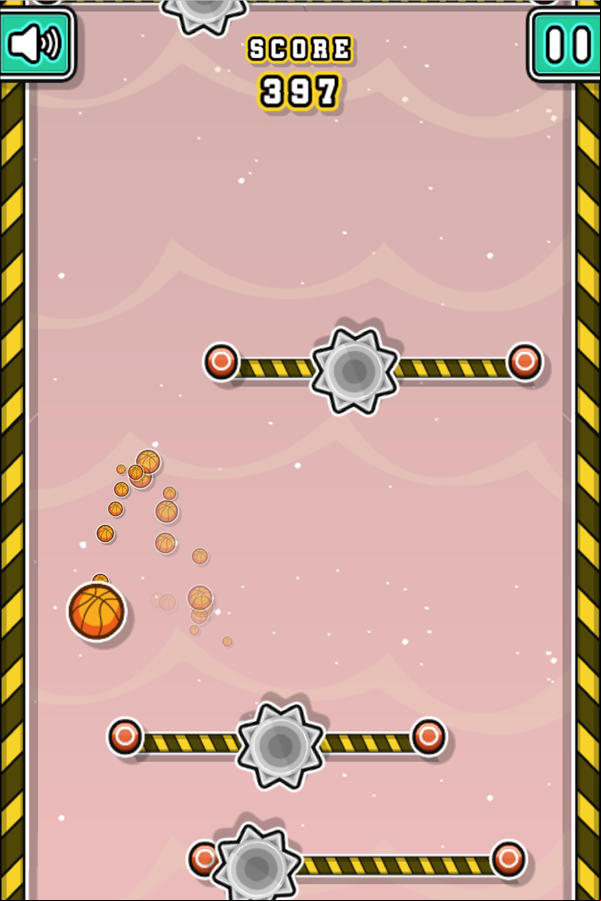 Flying Ball Game Survival Mode Screenshot.