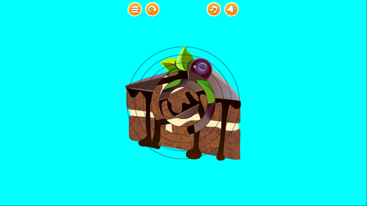 Food Circle Game Level Play Screenshot.