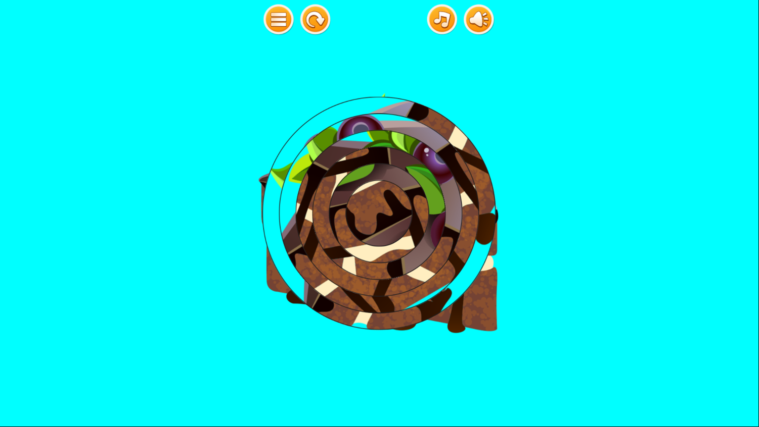 Food Circle Game Level Start Screenshot.