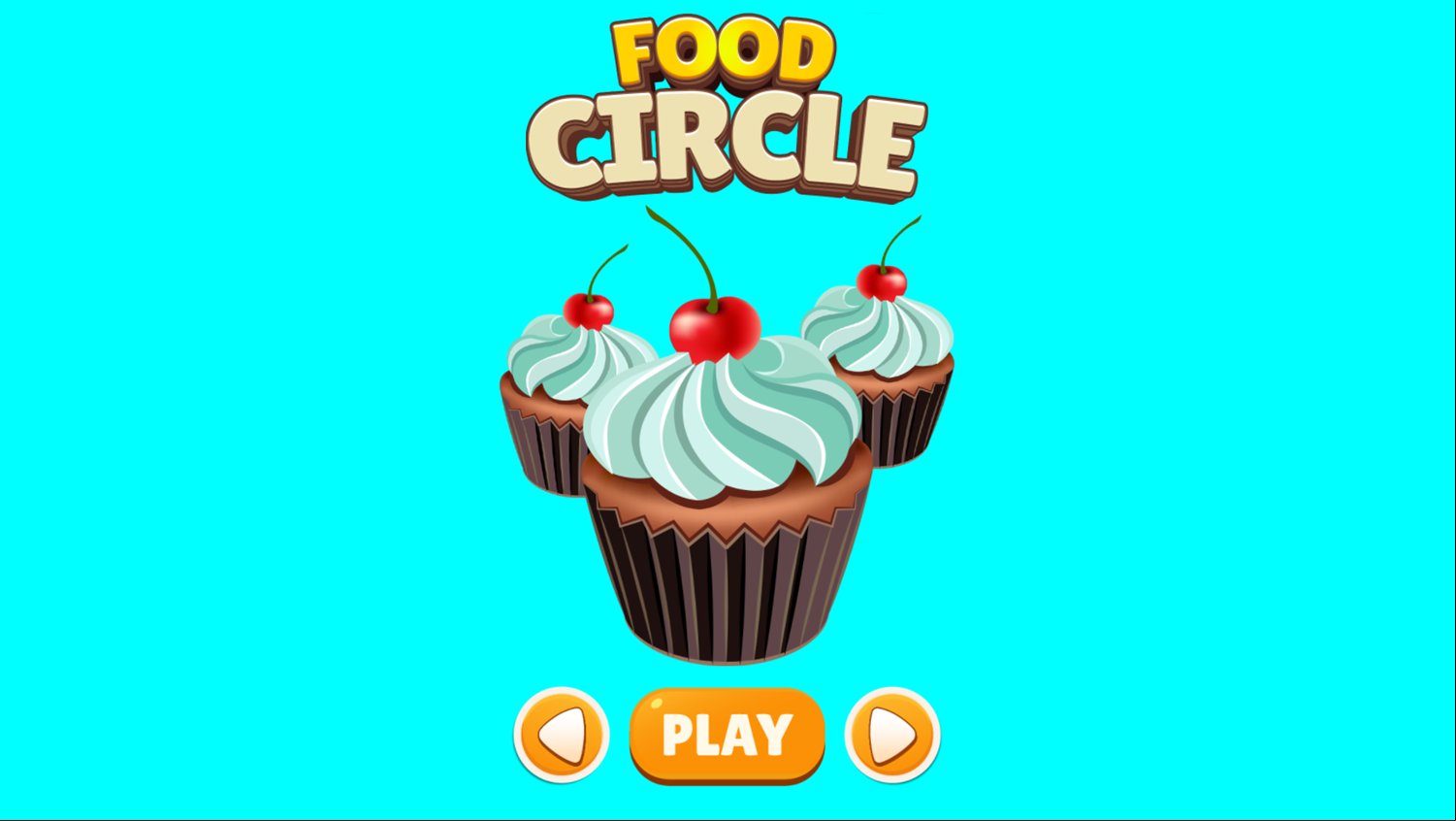 Food Circle Game Welcome Screen Screenshot.