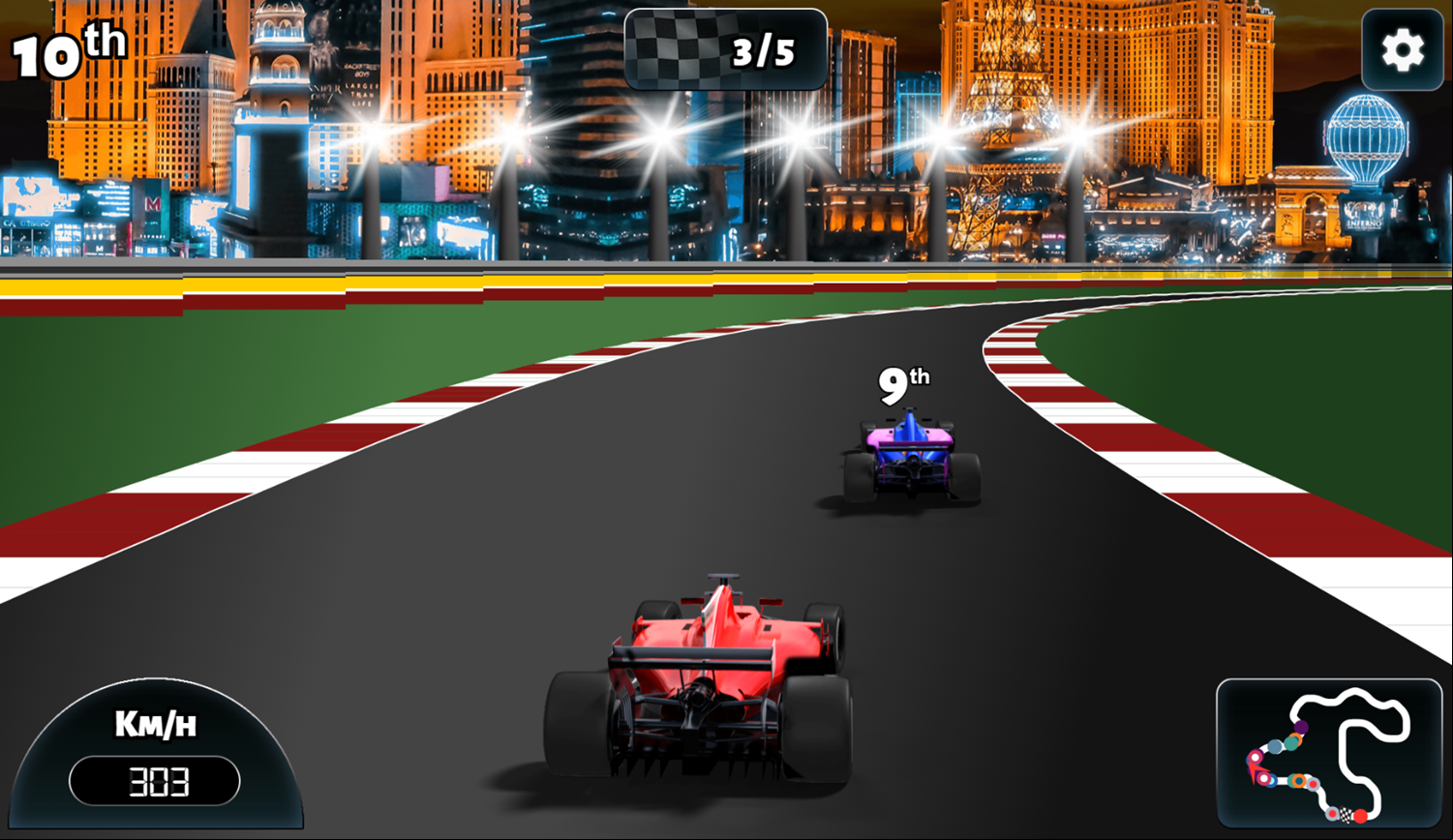 Formula Rush Game Play Screenshot.