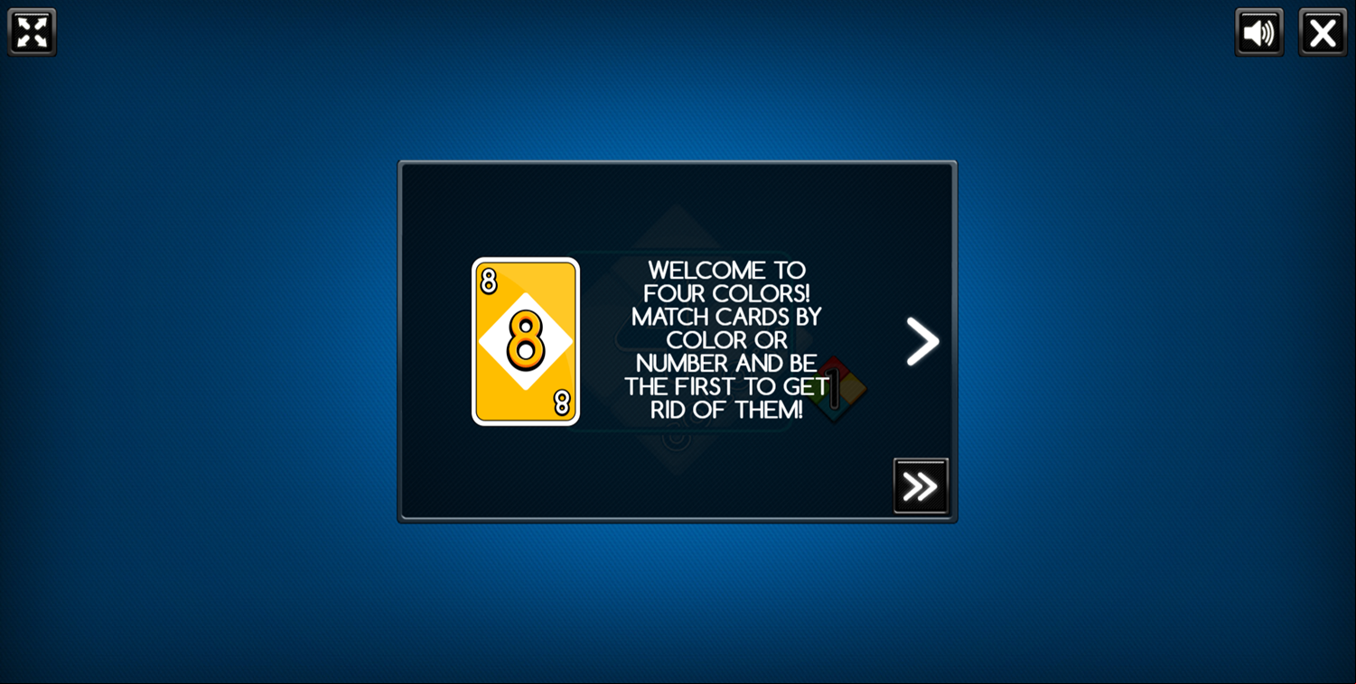 Four Colors Game Instructions Screenshot.