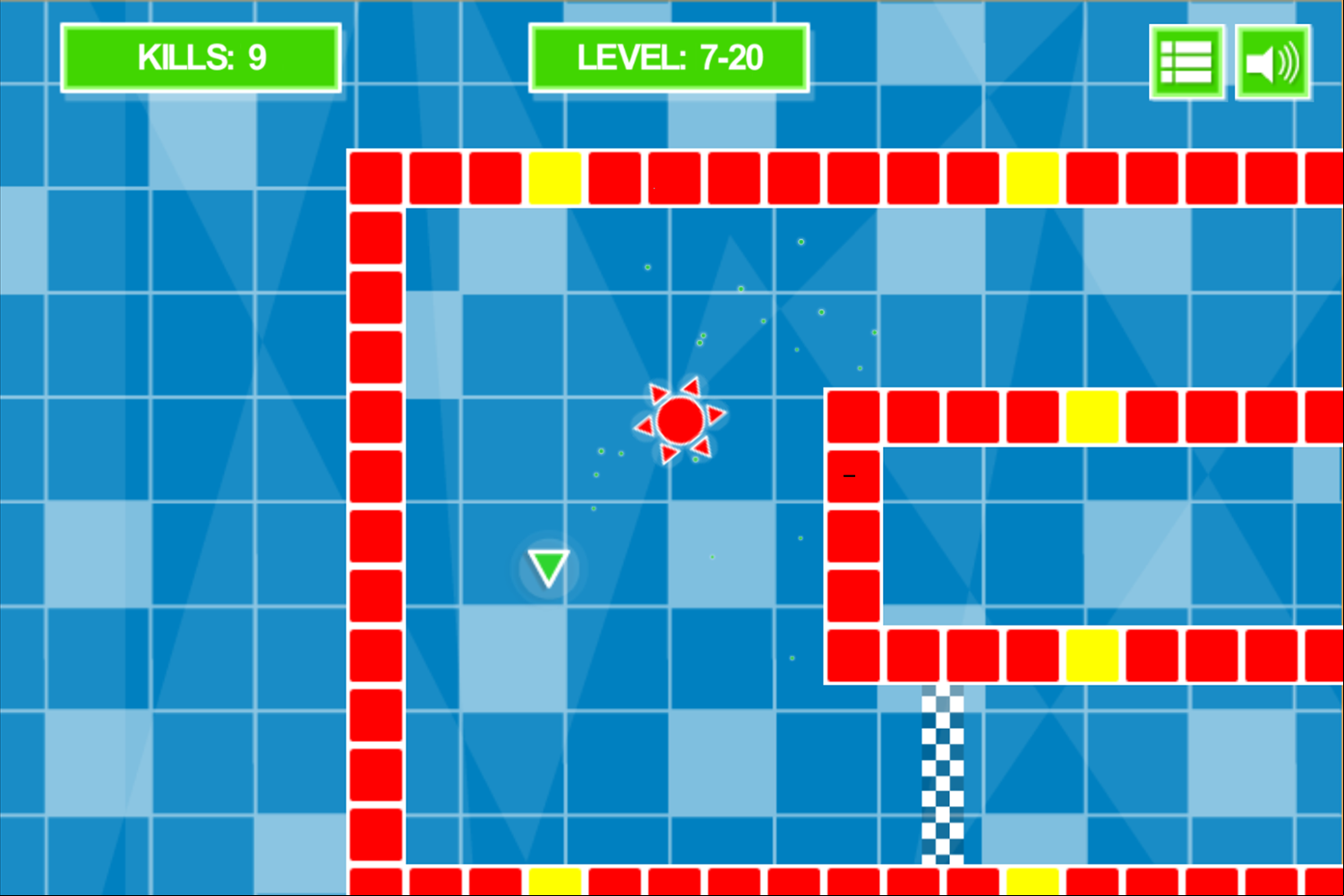 Four Roads Game Level With a Spike Screenshot.