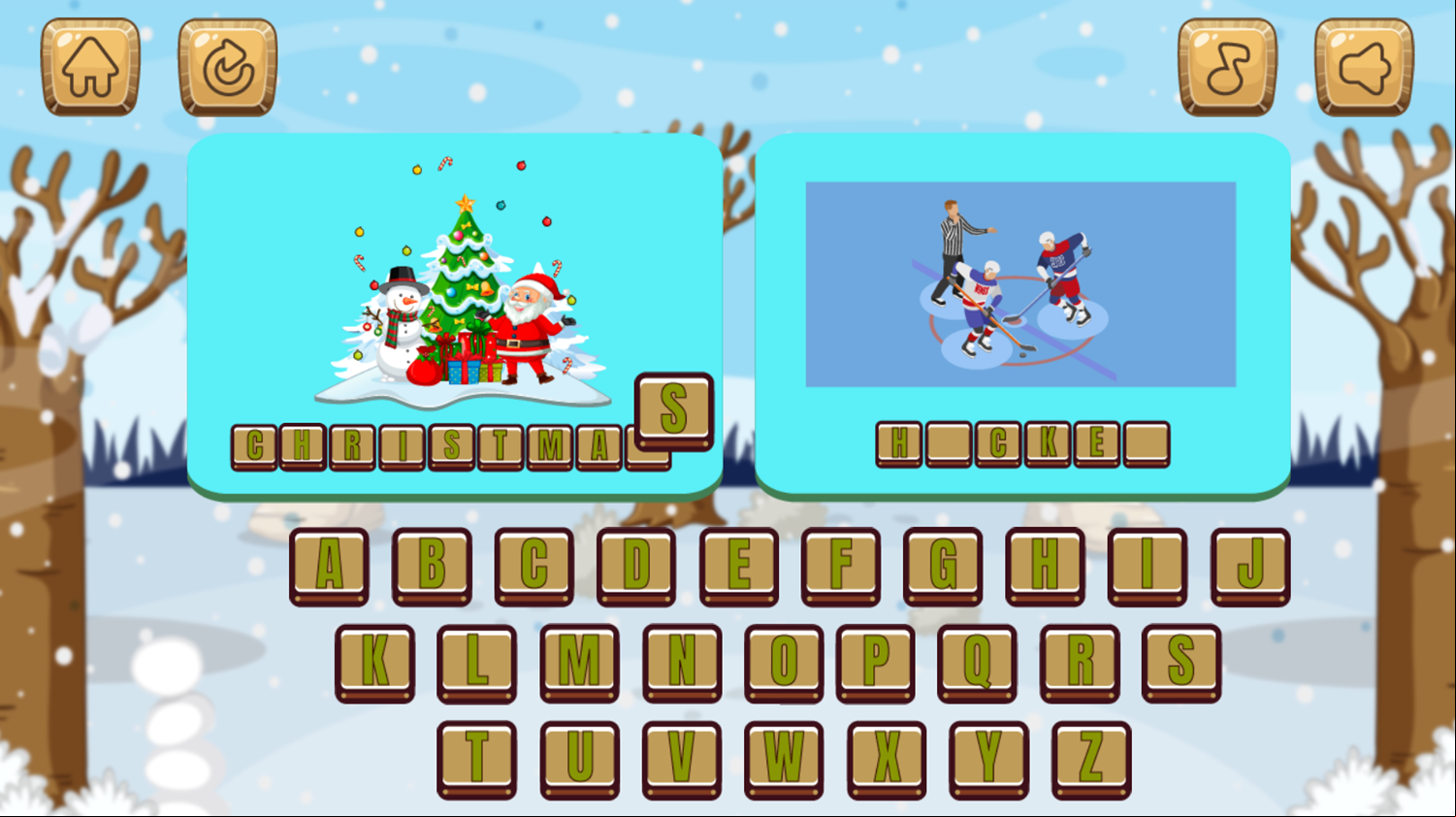 Four Seasons Game Level Play Screenshot.
