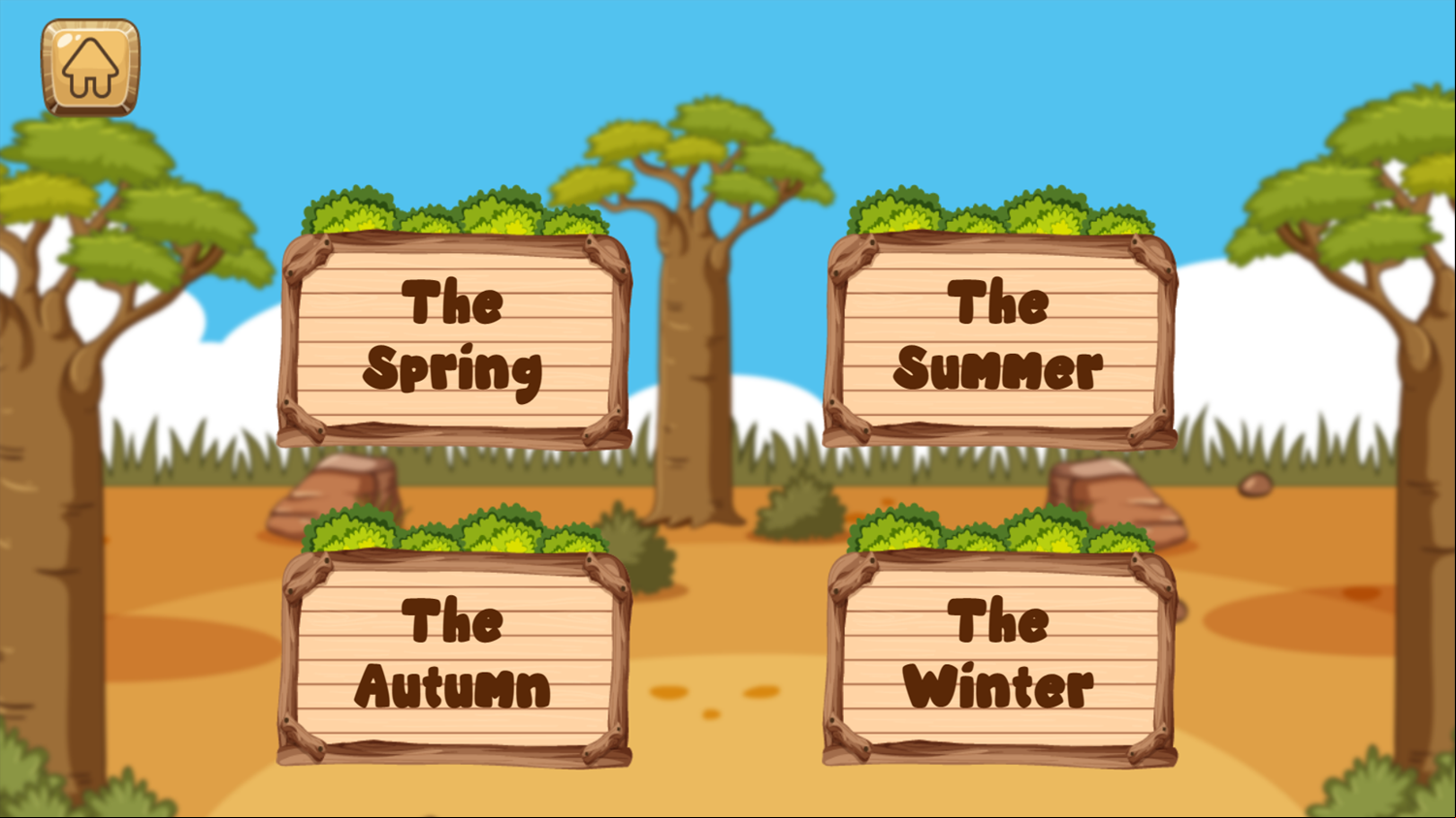 Four Seasons Game Select Season Screenshot.