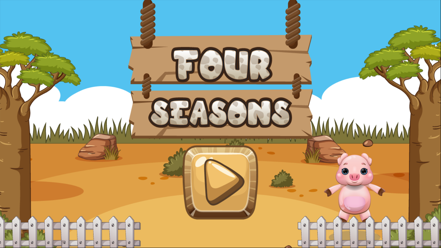 Four Seasons Game Welcome Screen Screenshot.