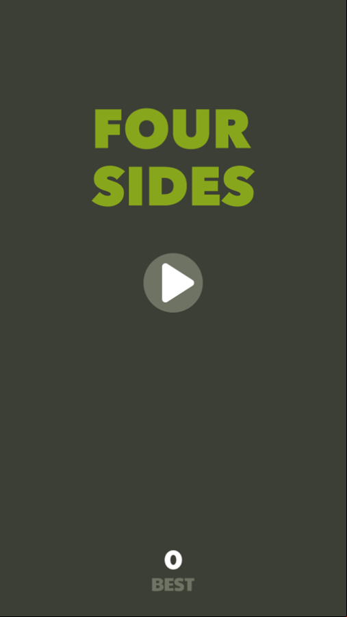 Four Sides Game Welcome Screen Screenshot.