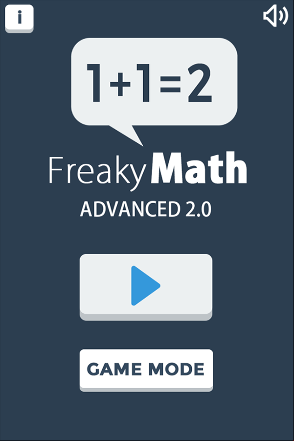Freaky Math Advanced Welcome Screen Screenshots.