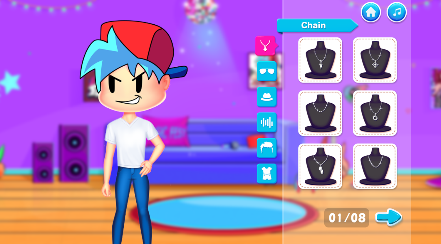 Friday Night Funkin First Date Game Dress Boy Screenshot.
