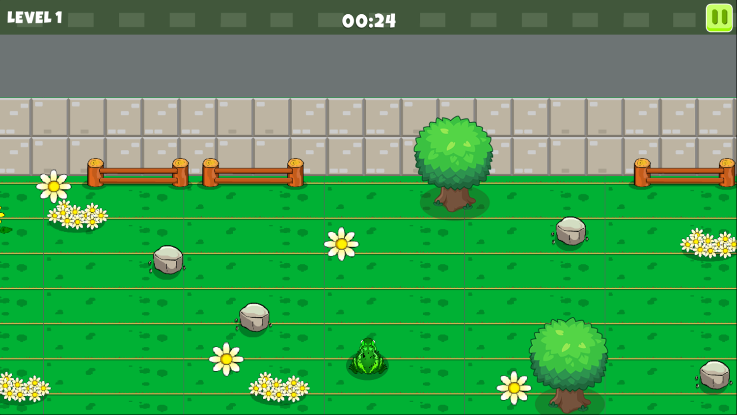 Froggy Cross The Road Game Start Screenshot.