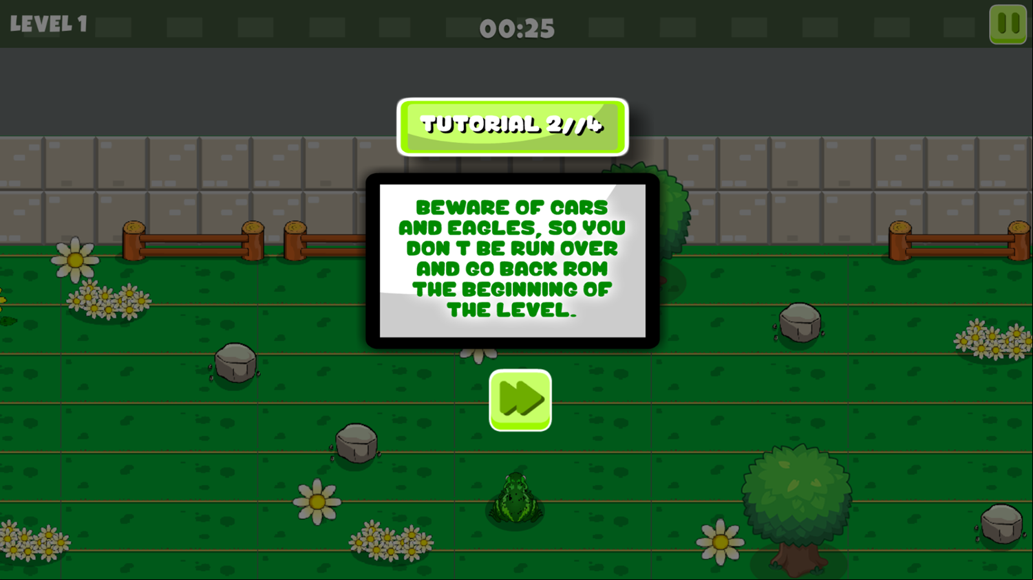 Froggy Cross The Road Game How To Play Screenshot.