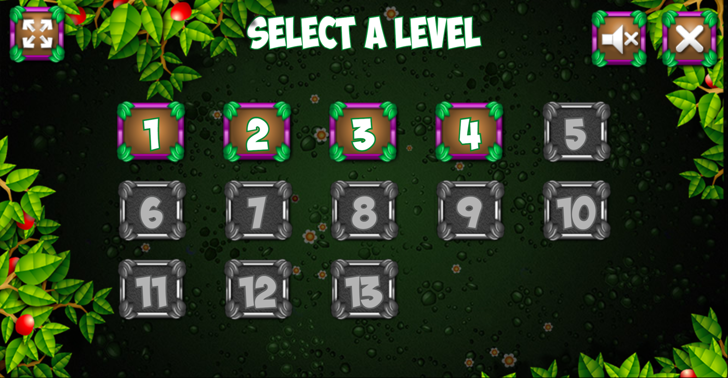 Frogtastic Level Select Screenshot.