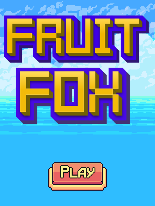 Fruit Fox Game Welcome Screen Screenshot.