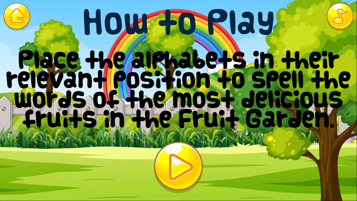 Fruit Garden Game How To Play Screenshot.