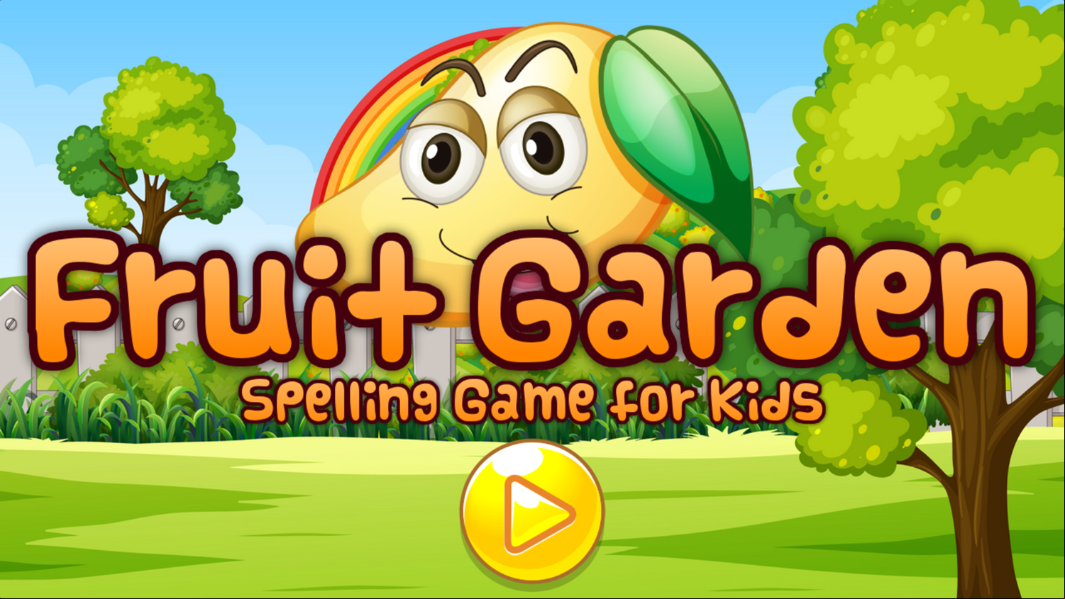 Fruit Garden Game Welcome Screen Screenshot.