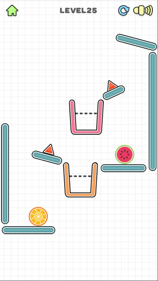 Fruit Juicer Game Double Ricochet Screenshot.