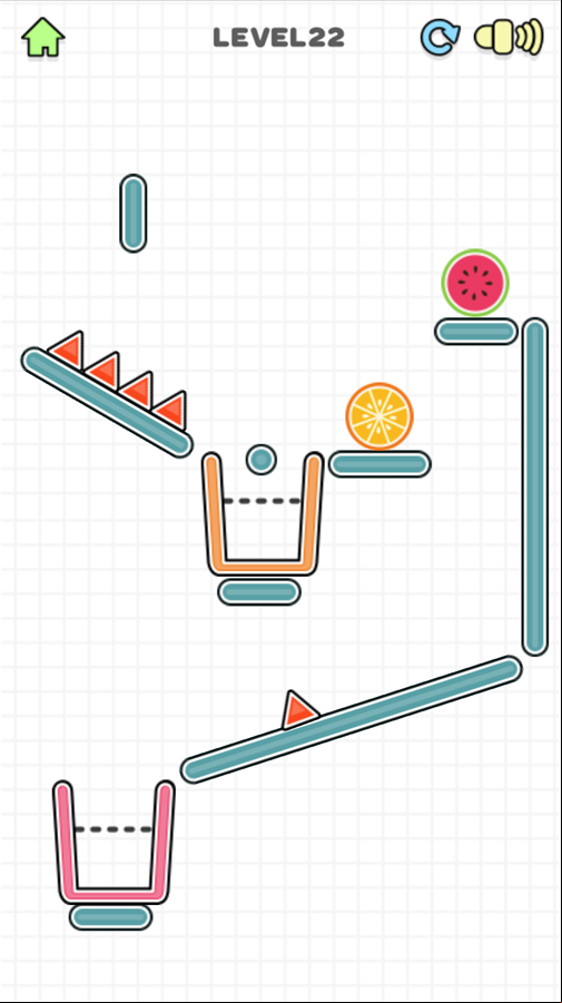 Fruit Juicer Game Ricochet Screenshot.