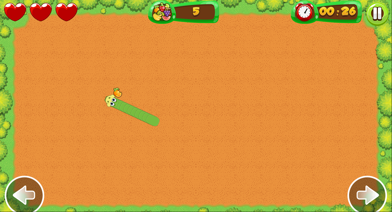 Fruit Snake Game Screenshot.