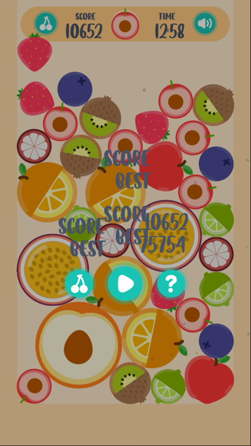 Fruit Watermelon Merge Game Score Screenshot.
