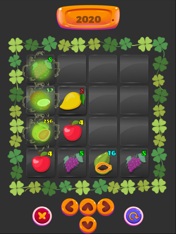 Fruits 2048 Game Progress Screenshot.