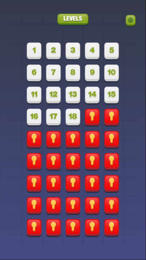 Fruits Galaxy Game Level Select Screen Screenshot.