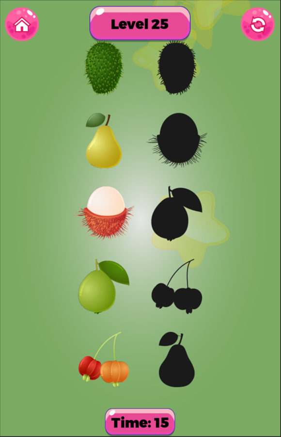 Fruits Matcher Game Final Level Screenshot.