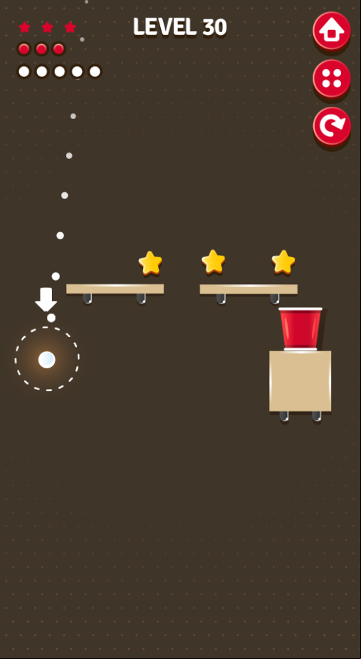 Full Cup Game Final Level Screenshot.