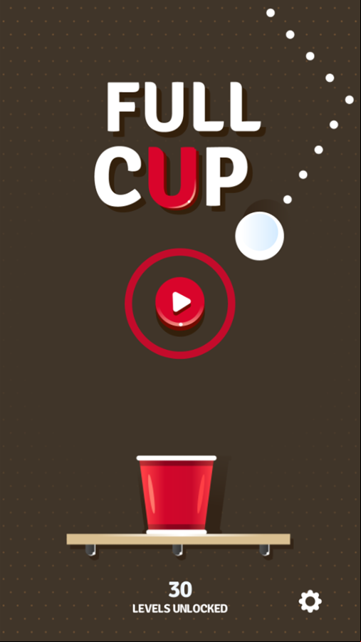 Full Cup Game Welcome Screen Screenshot.