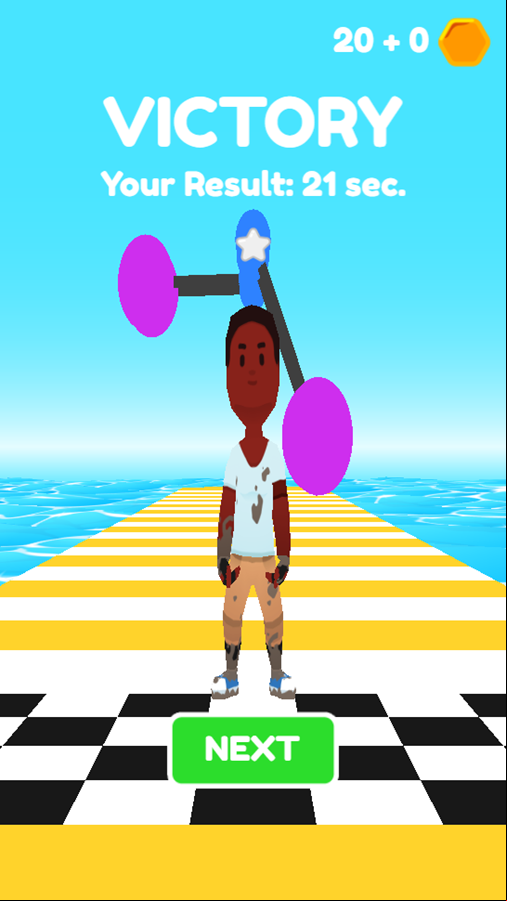 Fun Catch Up 3D Game Level Complete Screenshot.