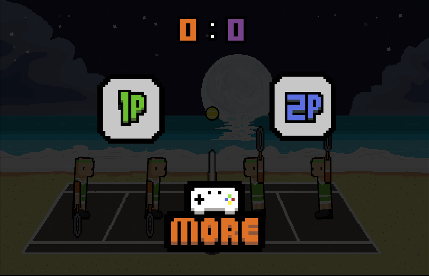 Funny Tennis Game Welcome Screen Screenshot.