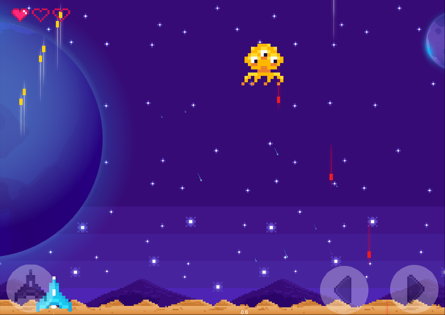 Galaxian Boss Battle Screenshot.