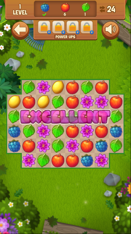 Garden Match Saga Game Play Screenshot.