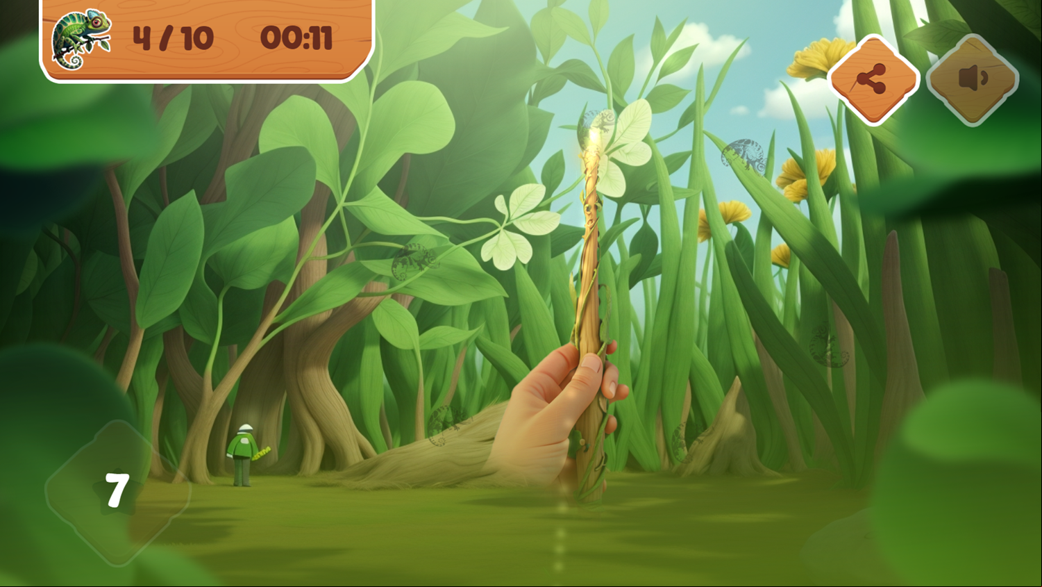 Garden Rescue Game Level Hint Screenshot.