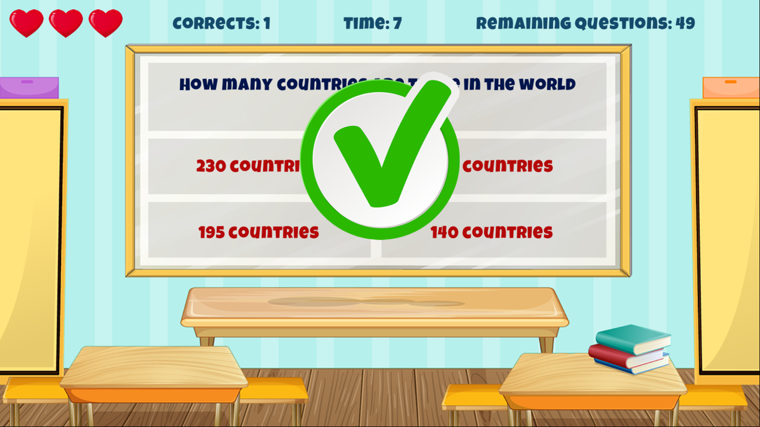 Geography Quiz Game Answer Screenshot.