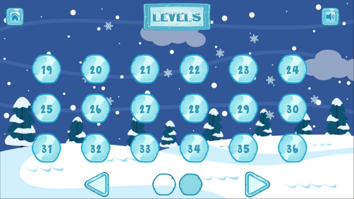 Geometry Penguin Game Level Select Screenshot.