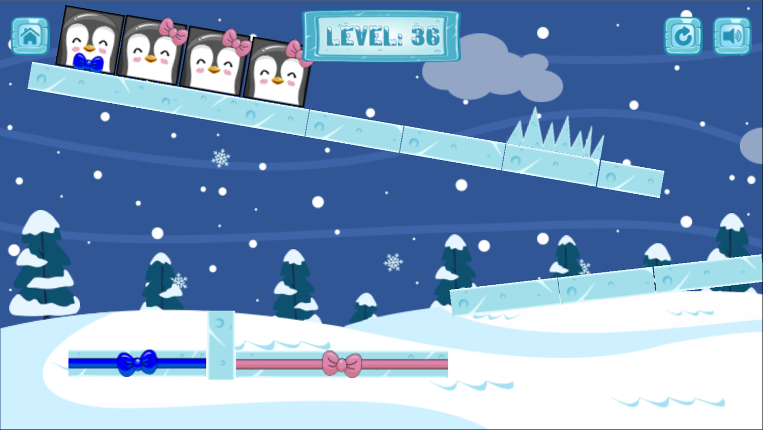 Geometry Penguin Game Final Level Screenshot.
