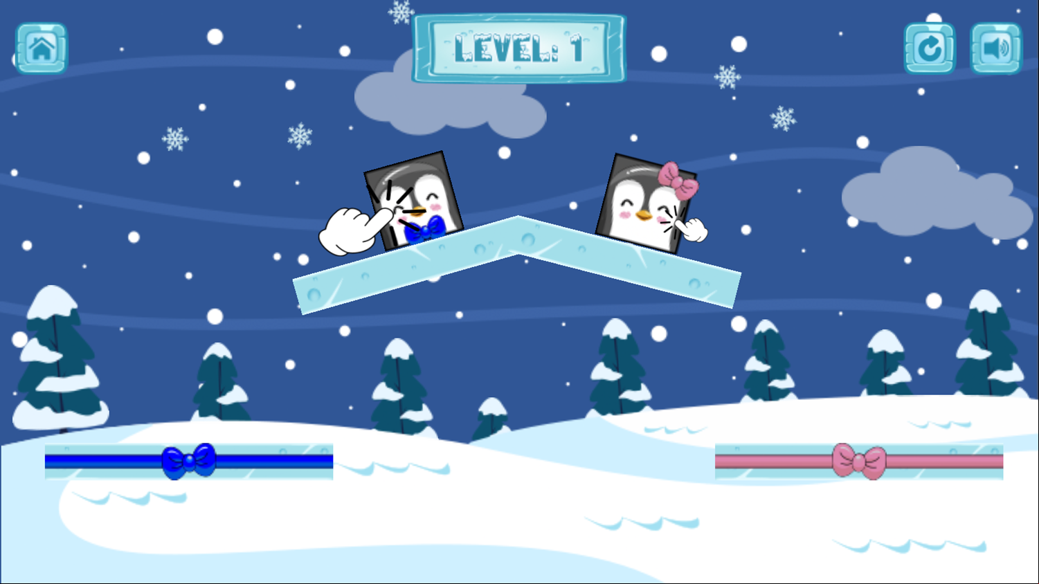 Geometry Penguin Game Level Start Screenshot.