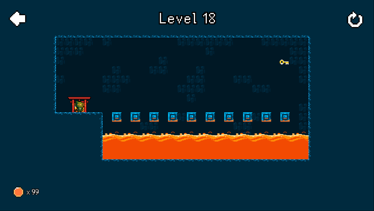 Getaway Ninja Game Level With Temporary Platforms Screenshot.