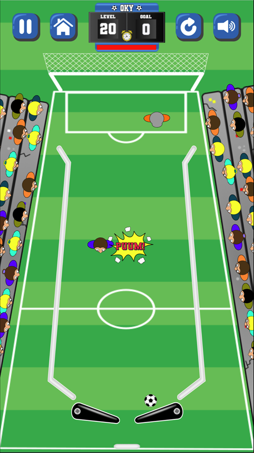 Goal Pinball Game Defenseman Hit Screenshot.