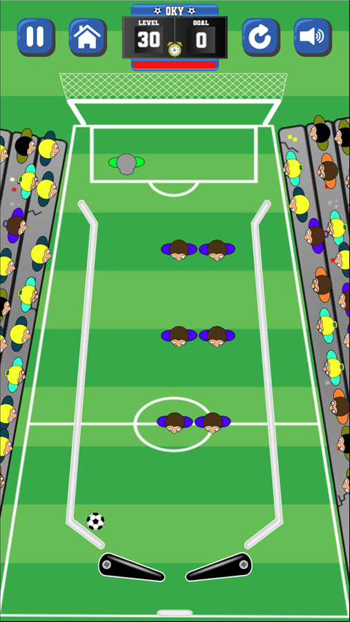 Goal Pinball Game Final Level Screenshot.