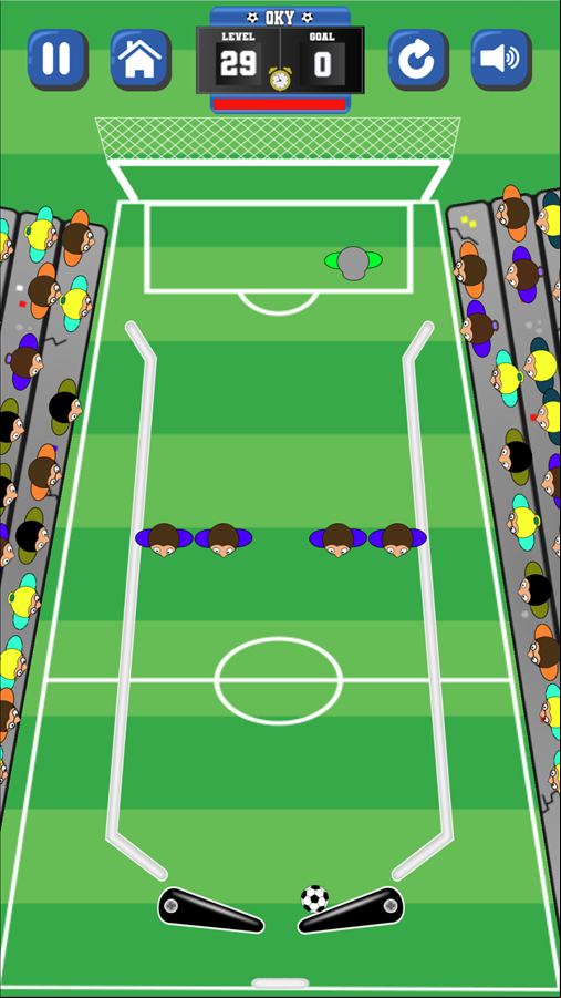 Goal Pinball Game Four Defensemen Screenshot.
