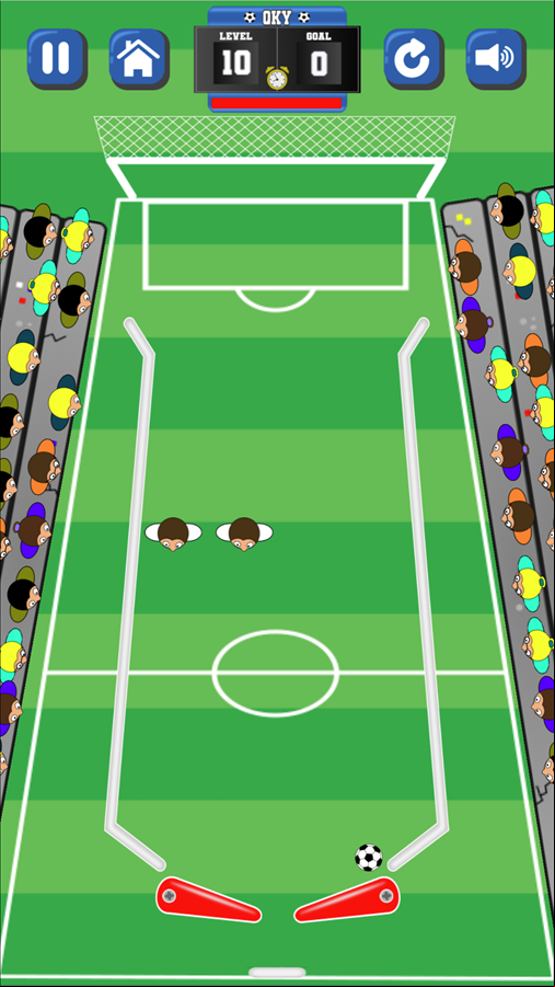 Goal Pinball Game Screenshot.
