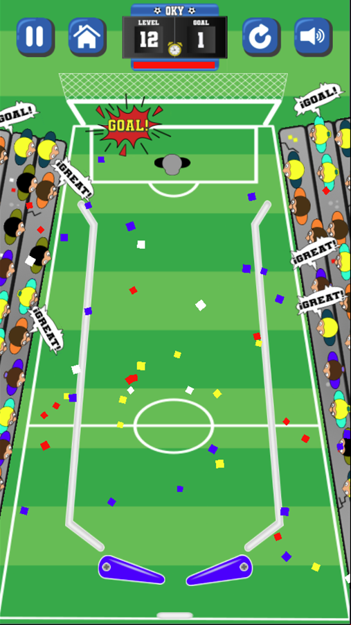 Goal Pinball Game Goal Scored Screenshot.