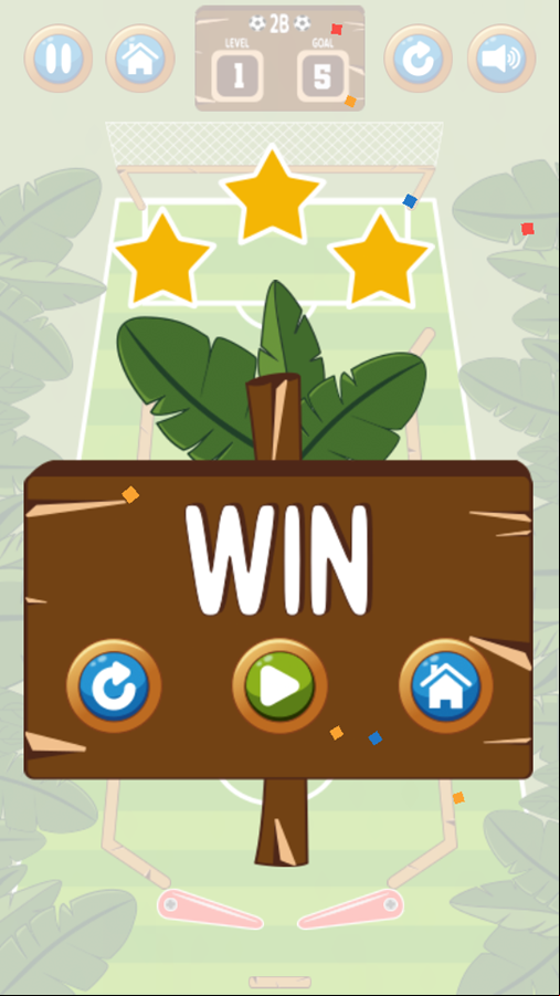 Goal Pinball Jungle Game Level Complete Screenshot.