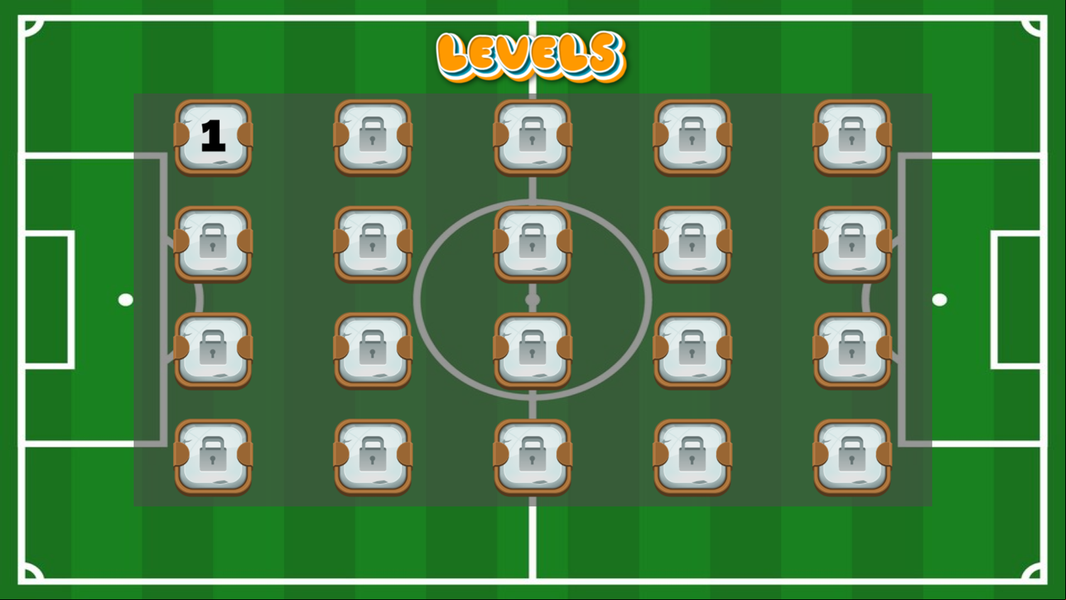 Goal Quest Game Level Select Screenshot.