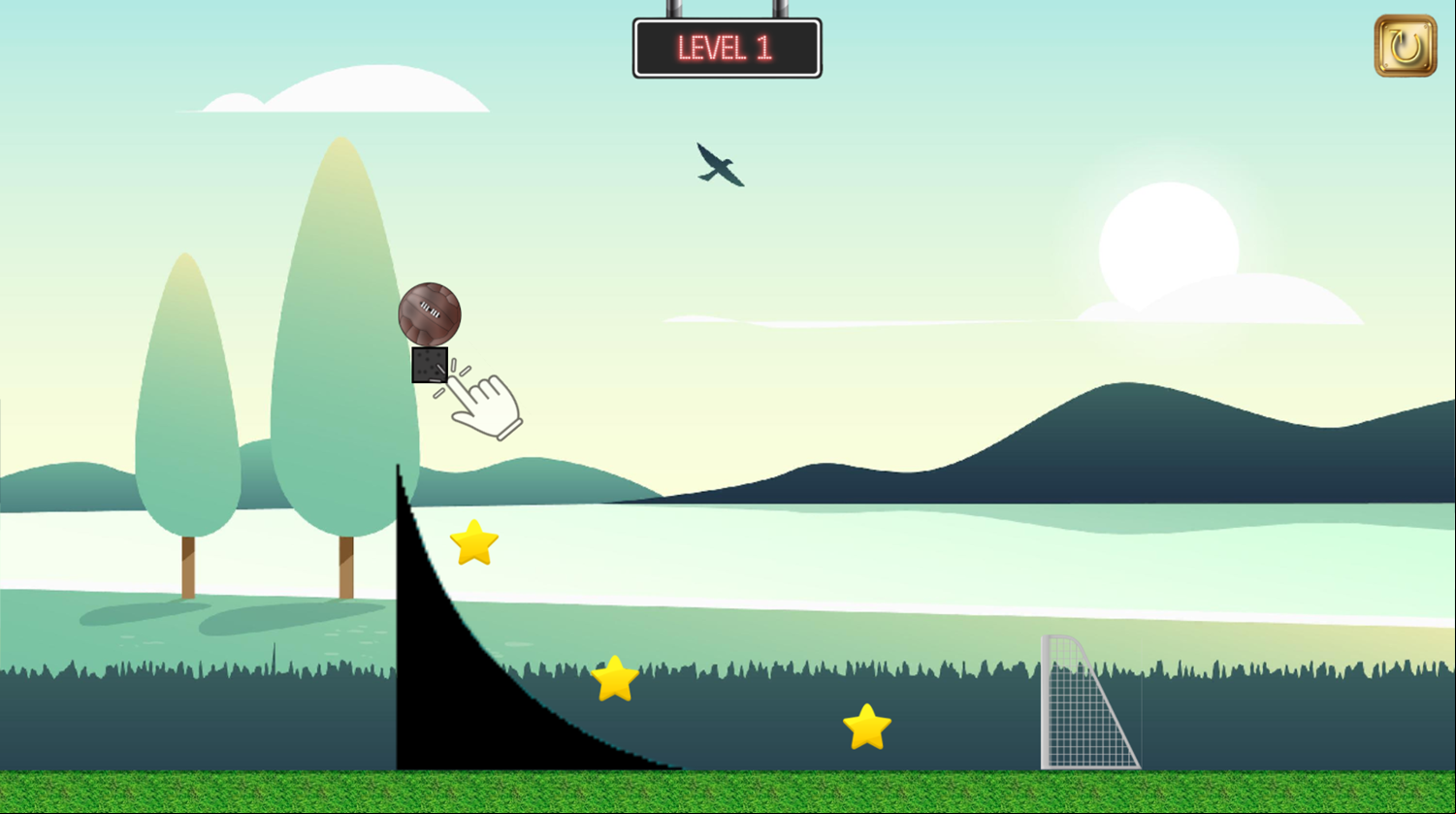 Goal Quest Game Level Start Screenshot.