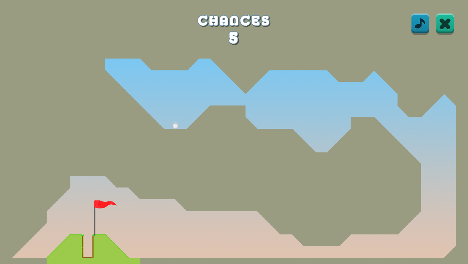 Golf Mania Game Level Progress Screenshot.