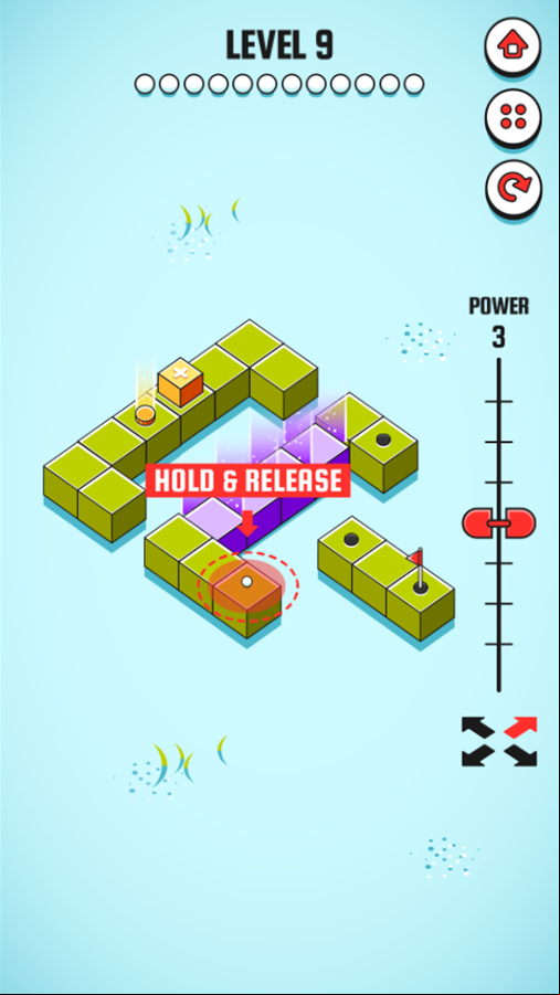 Golf World Game Level With Multiple Parallel Paths Screenshot.