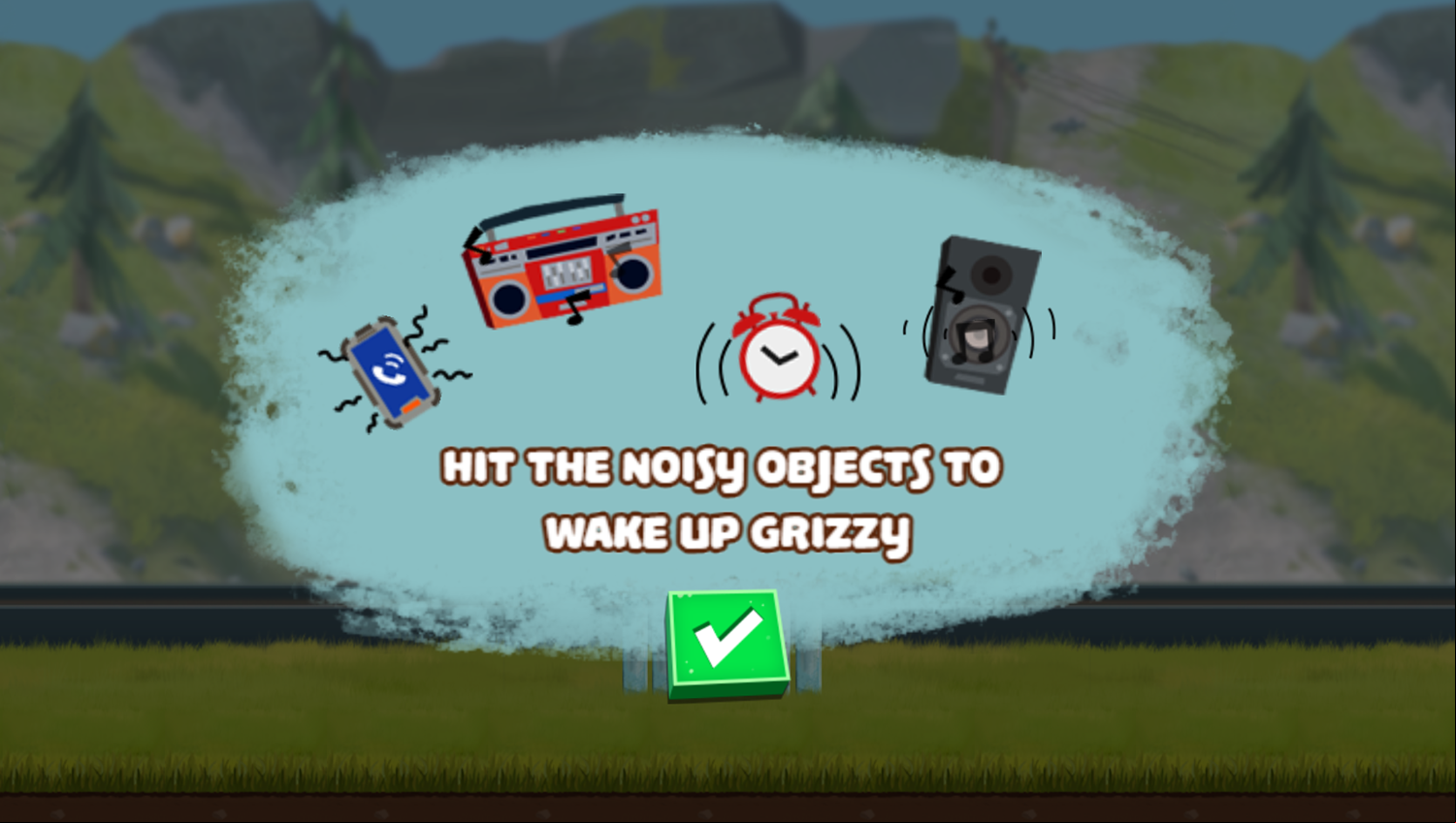 Grizzy and the Lemmings Lemmings Launch Game Goal Screenshot.